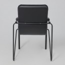 Кресло SAMBA AKS-1, основание черное, Pegasso черный, мягкие подлокотники